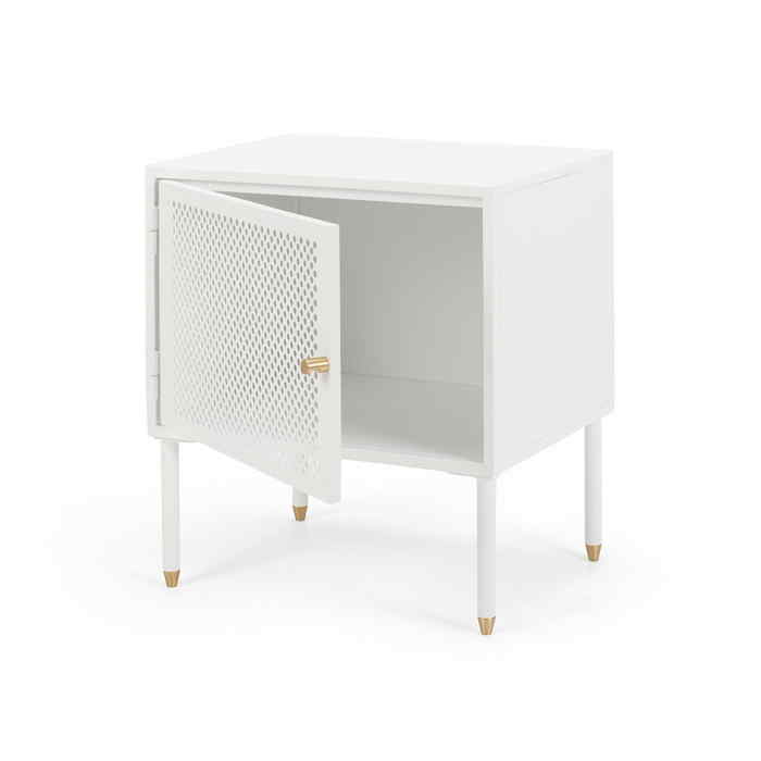 Dawn Bedside 1 Door - White - Right Opening - Paulas Home & Living