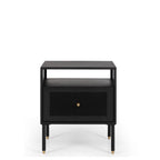 Dawn Bedside 1 Drawer - Black - Paulas Home & Living
