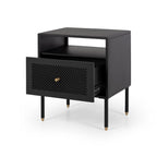 Dawn Bedside 1 Drawer - Black - Paulas Home & Living