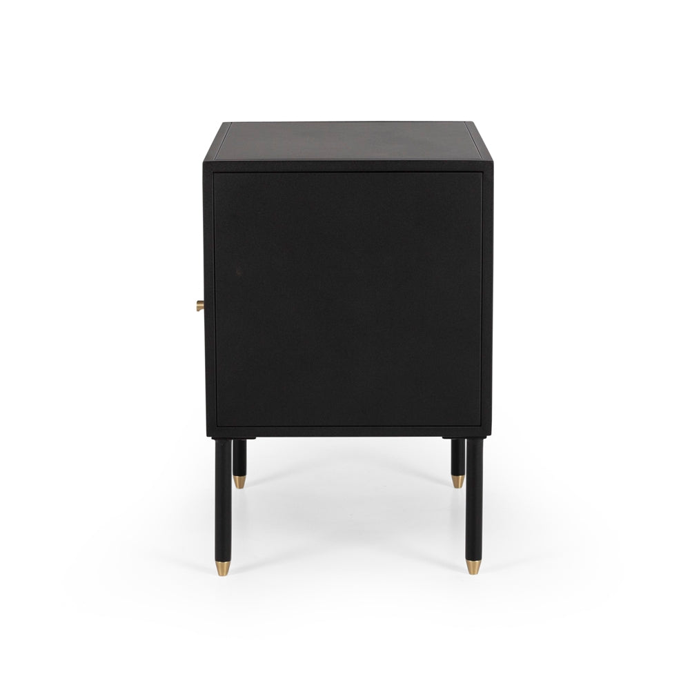 Dawn Bedside 1 Drawer - Black - Paulas Home & Living