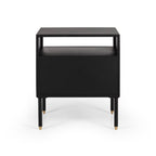 Dawn Bedside 1 Drawer - Black - Paulas Home & Living
