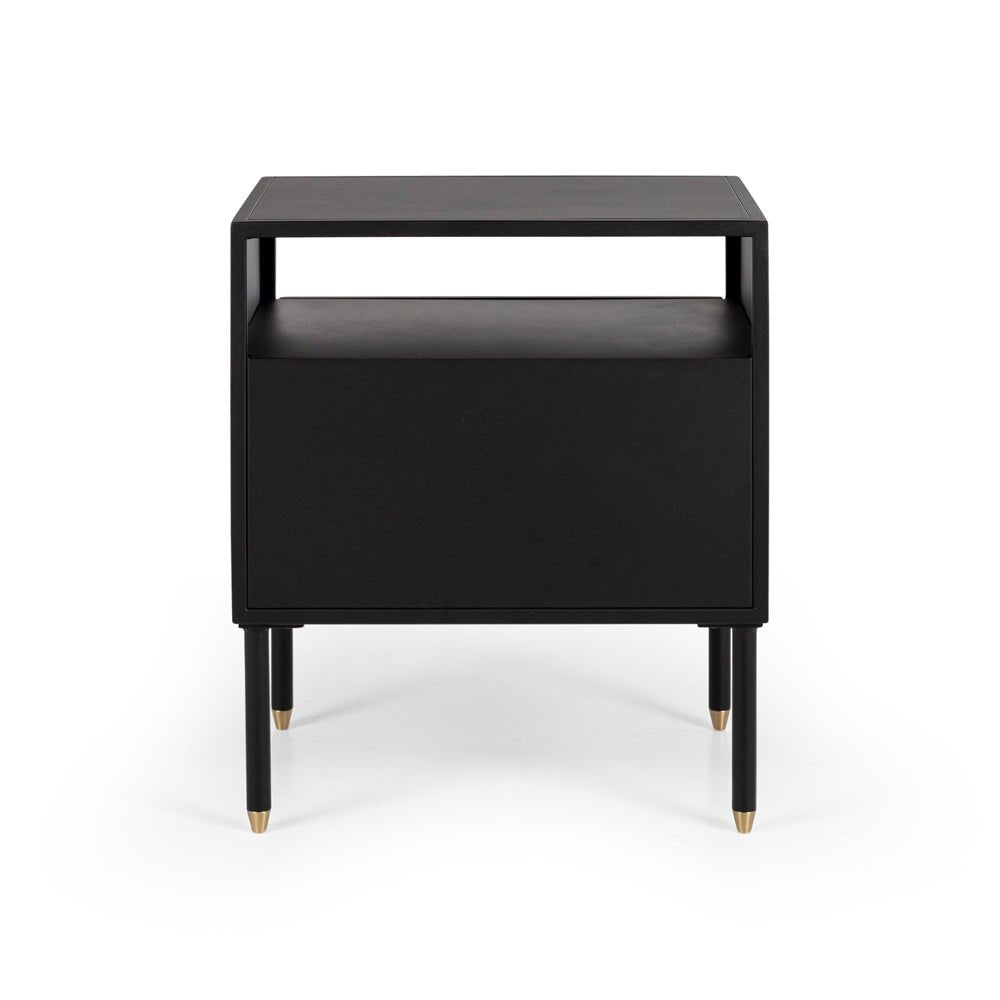 Dawn Bedside 1 Drawer - Black - Paulas Home & Living