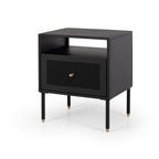 Dawn Bedside 1 Drawer - Black - Paulas Home & Living