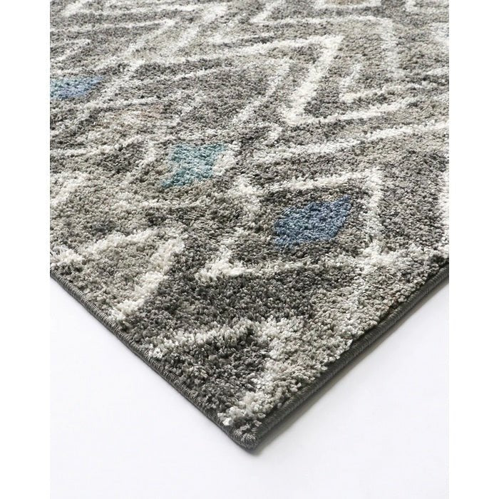 Declan Floor Rug - Taupe/Blue (100% Polypropylene) - Paulas Home & Living