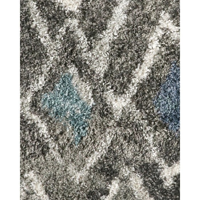 Declan Floor Rug - Taupe/Blue (100% Polypropylene) - Paulas Home & Living