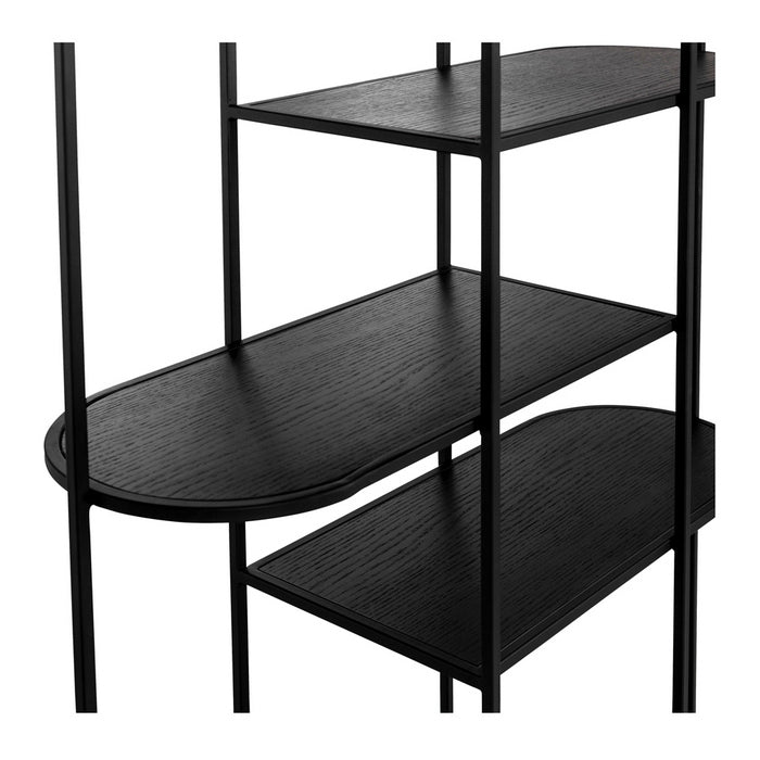 Deco Display/Bookcase - Black Oak - Paulas Home & Living