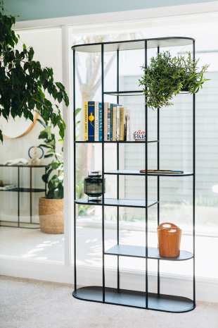 Deco Display/Bookcase - Black Oak - Paulas Home & Living