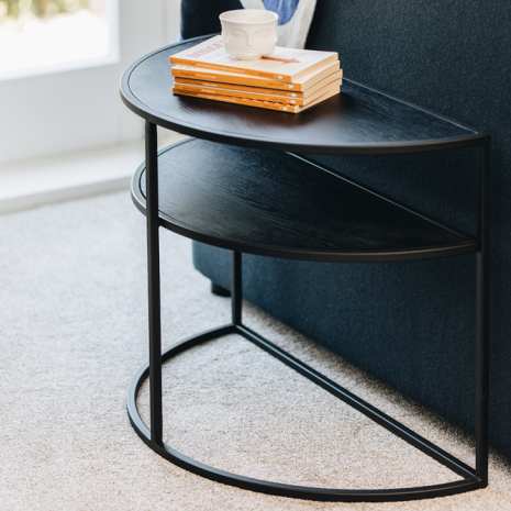 Deco End Table - Black Oak - Paulas Home & Living