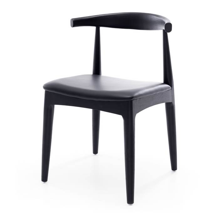 Elbow Dining Chair - Black Oak - Paulas Home & Living