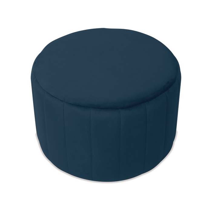 Emma Ottoman - Blue Velvet - Paulas Home & Living