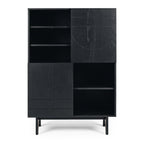 Etch Display Highboard (Black Oak) - Paulas Home & Living
