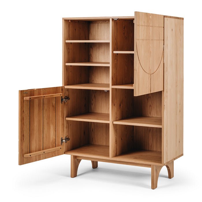 Etch Display Highboard (Natural Oak) - Paulas Home & Living