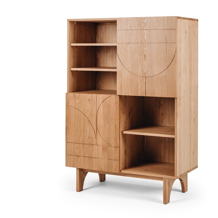 Etch Display Highboard (Natural Oak) - Paulas Home & Living