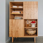 Etch Display Highboard (Natural Oak) - Paulas Home & Living