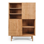 Etch Display Highboard (Natural Oak) - Paulas Home & Living
