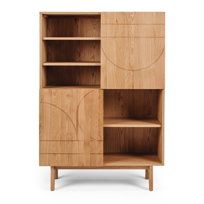 Etch Display Highboard (Natural Oak) - Paulas Home & Living