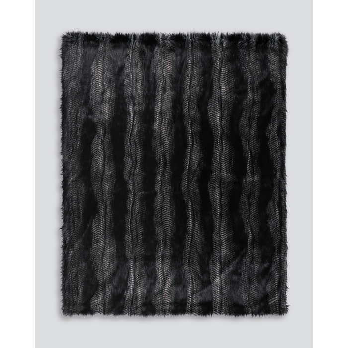 Faux Fur Throw - Black Coyote - Paulas Home & Living