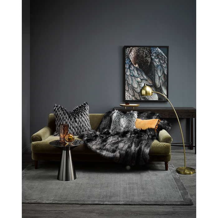 Faux Fur Throw - Black Coyote - Paulas Home & Living