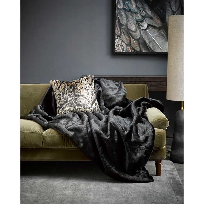 Faux Fur Throw - Black Panther - Paulas Home & Living