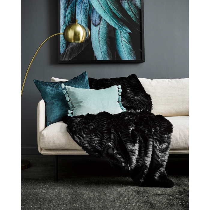 Faux Fur Throw - Black Tiger - Paulas Home & Living