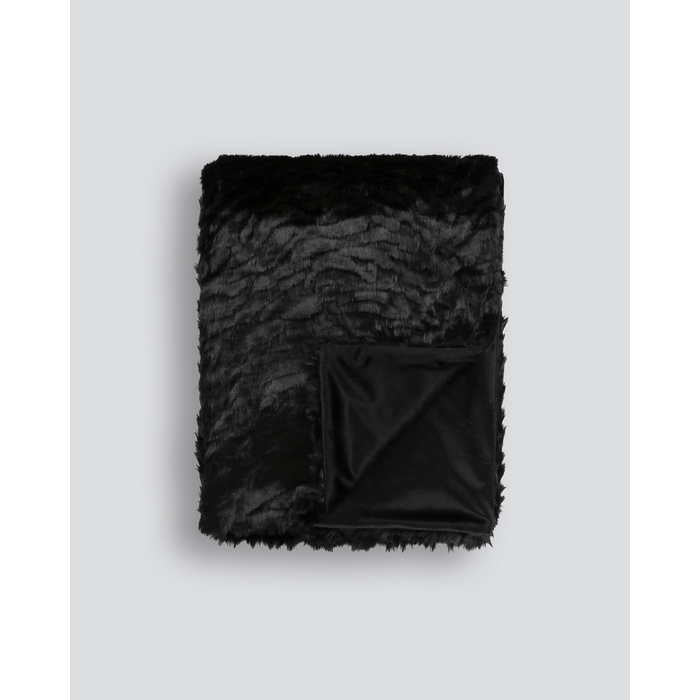 Faux Fur Throw - Black Tiger - Paulas Home & Living