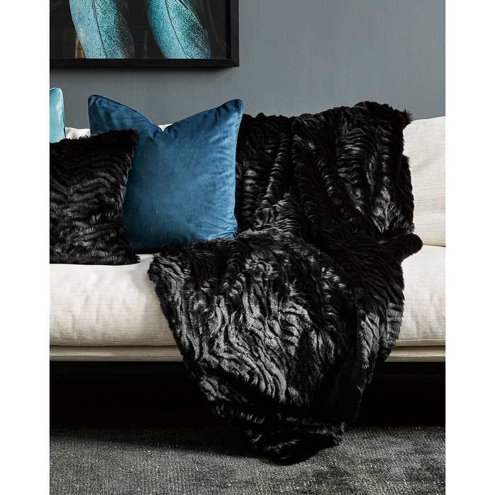 Faux Fur Throw - Black Tiger - Paulas Home & Living