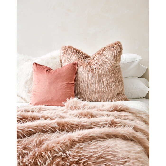 Faux Fur Throw - Peony Plume - Paulas Home & Living