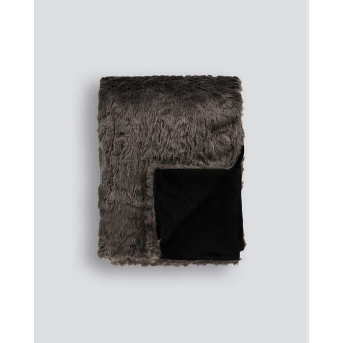 Faux Fur Throw - Pewter Chinchilla - Paulas Home & Living