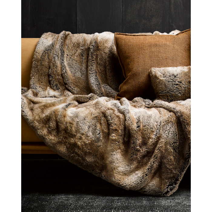 Faux Fur Throw - Sable - Paulas Home & Living