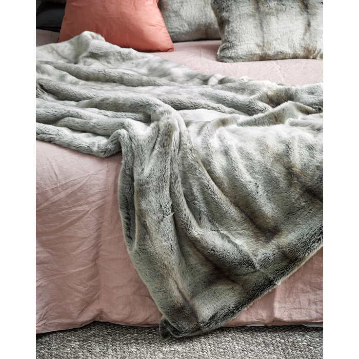 Faux Fur Throw - Silver Marten - Paulas Home & Living