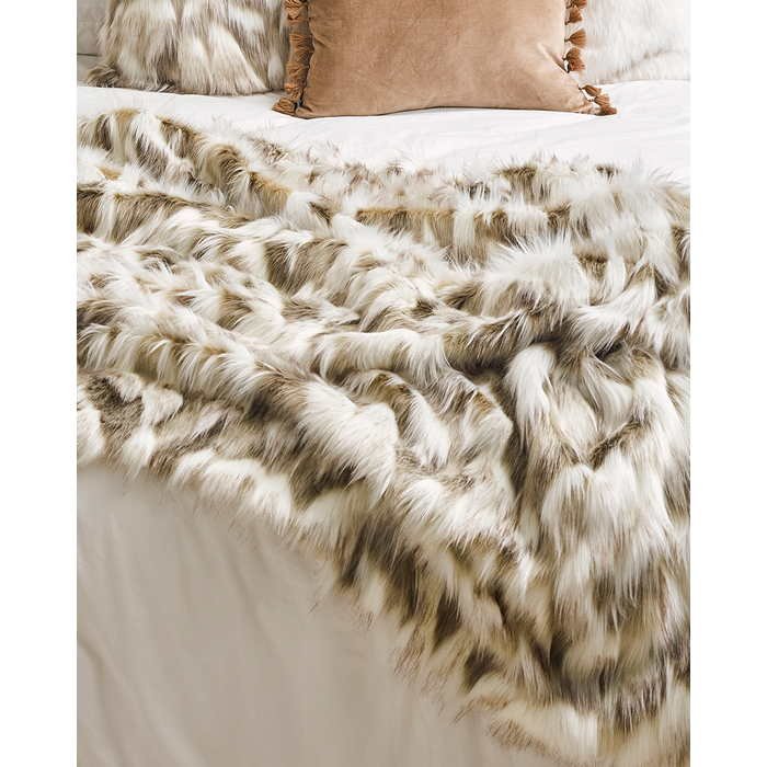 Faux Fur Throw - Snowshoe Hare - Paulas Home & Living