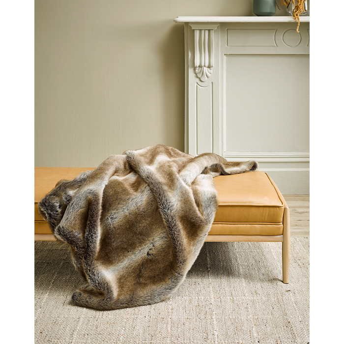 Faux Fur Throw - Striped Elk - Paulas Home & Living