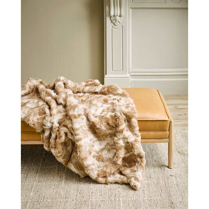 Faux Fur Throw - Vintage Squirrel Fawn - Paulas Home & Living