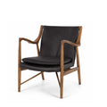 Finn Armchair Black Wax Leather - Paulas Home & Living