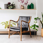 Finn Armchair Black Wax Leather - Paulas Home & Living