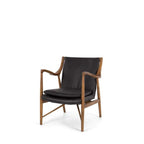 Finn Armchair Black Wax Leather - Paulas Home & Living