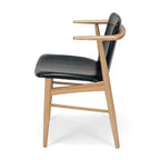 Flores Chair Vintage Black PU - Paulas Home & Living