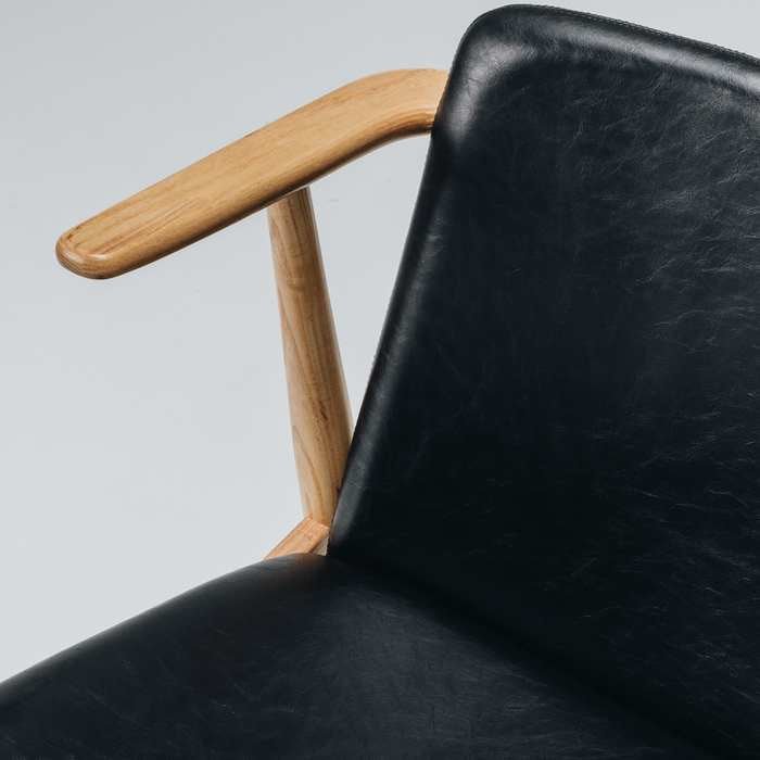 Flores Chair Vintage Black PU - Paulas Home & Living