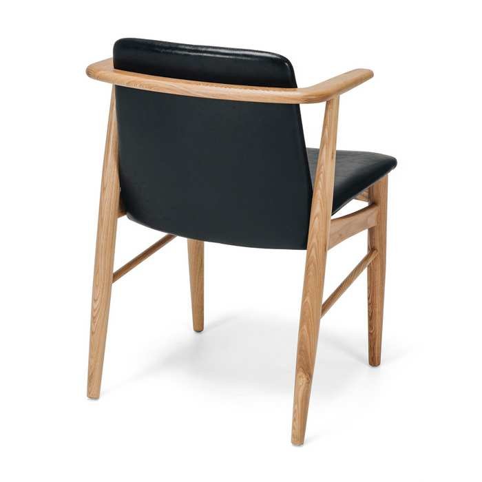 Flores Chair Vintage Black PU - Paulas Home & Living