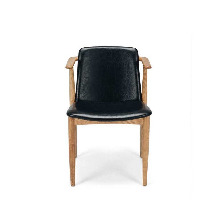 Flores Chair Vintage Black PU - Paulas Home & Living
