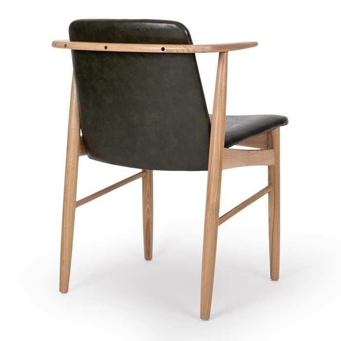Flores Chair Vintage Green PU - Paulas Home & Living