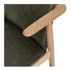 Flores Chair Vintage Green PU - Paulas Home & Living