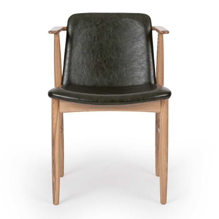 Flores Chair Vintage Green PU - Paulas Home & Living