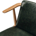 Flores Chair Vintage Green PU - Paulas Home & Living