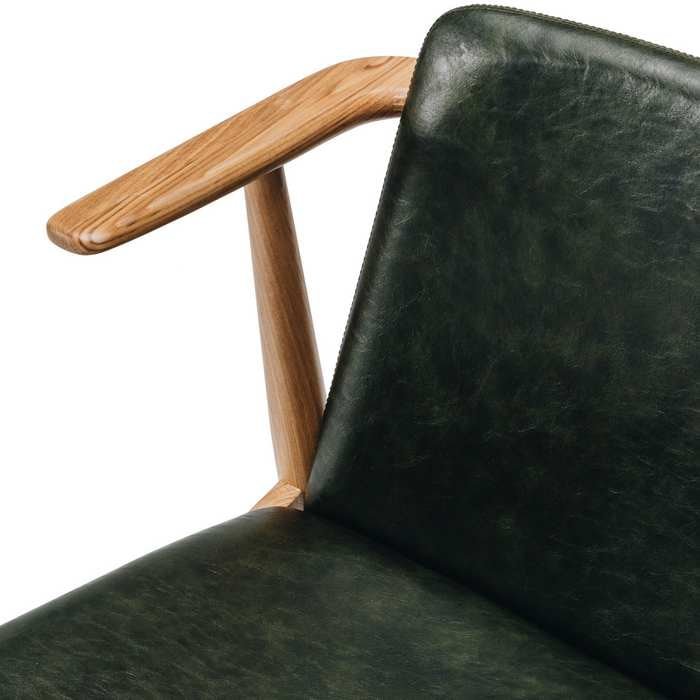 Flores Chair Vintage Green PU - Paulas Home & Living