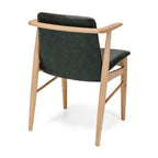 Flores Chair Vintage Green PU - Paulas Home & Living