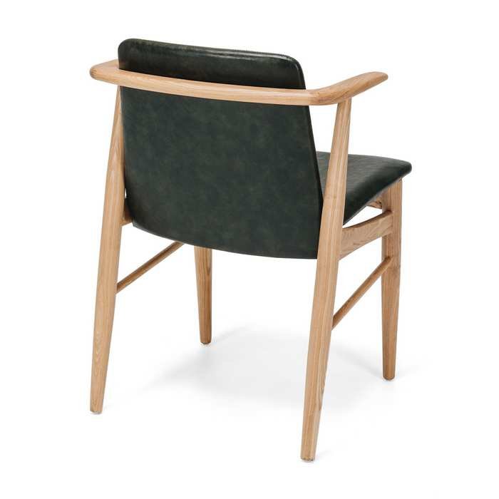 Flores Chair Vintage Green PU - Paulas Home & Living