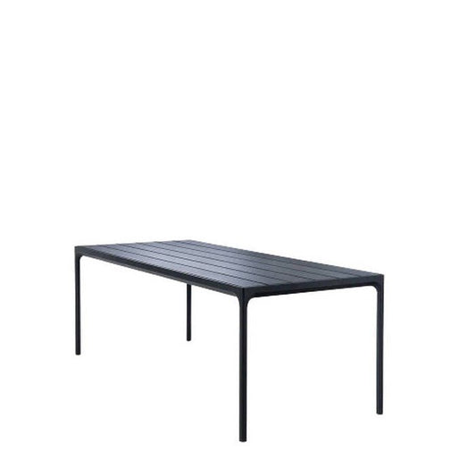 Four Outdoor Dining Table 2100w - Black Top / Black Frame - Paulas Home & Living
