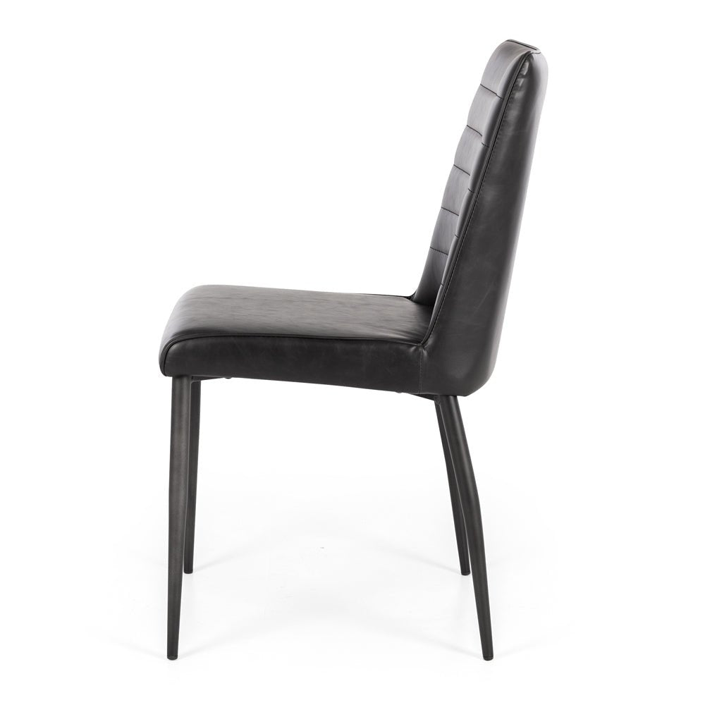 Hansel Dining Chair - Black PU - Paulas Home & Living
