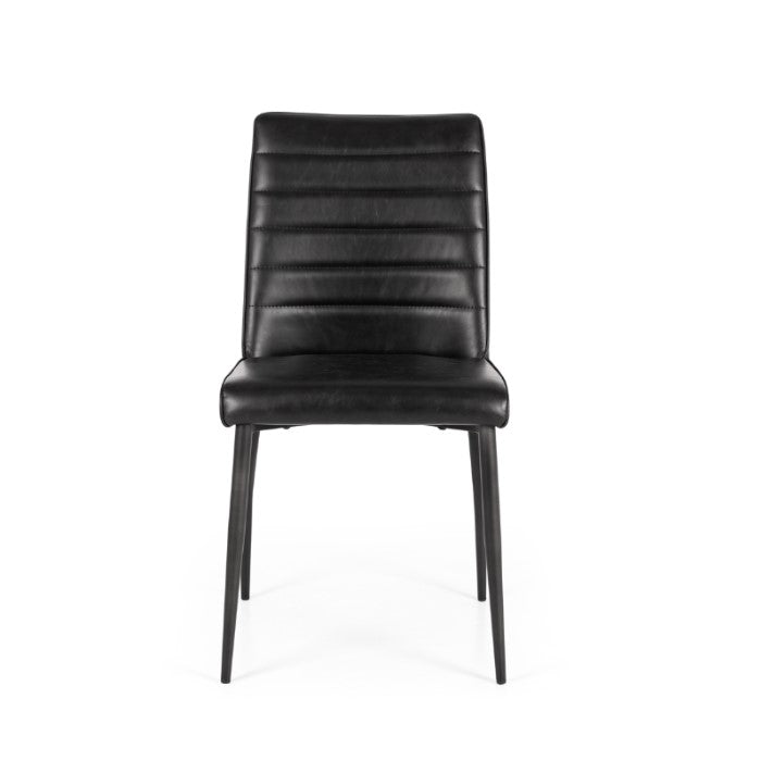 Hansel Dining Chair - Black PU - Paulas Home & Living